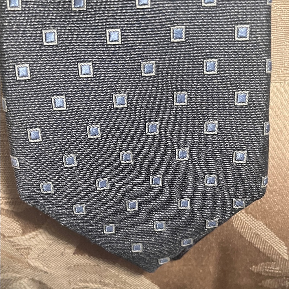 Jos. A. Bank Navy Tie with Blue Squares